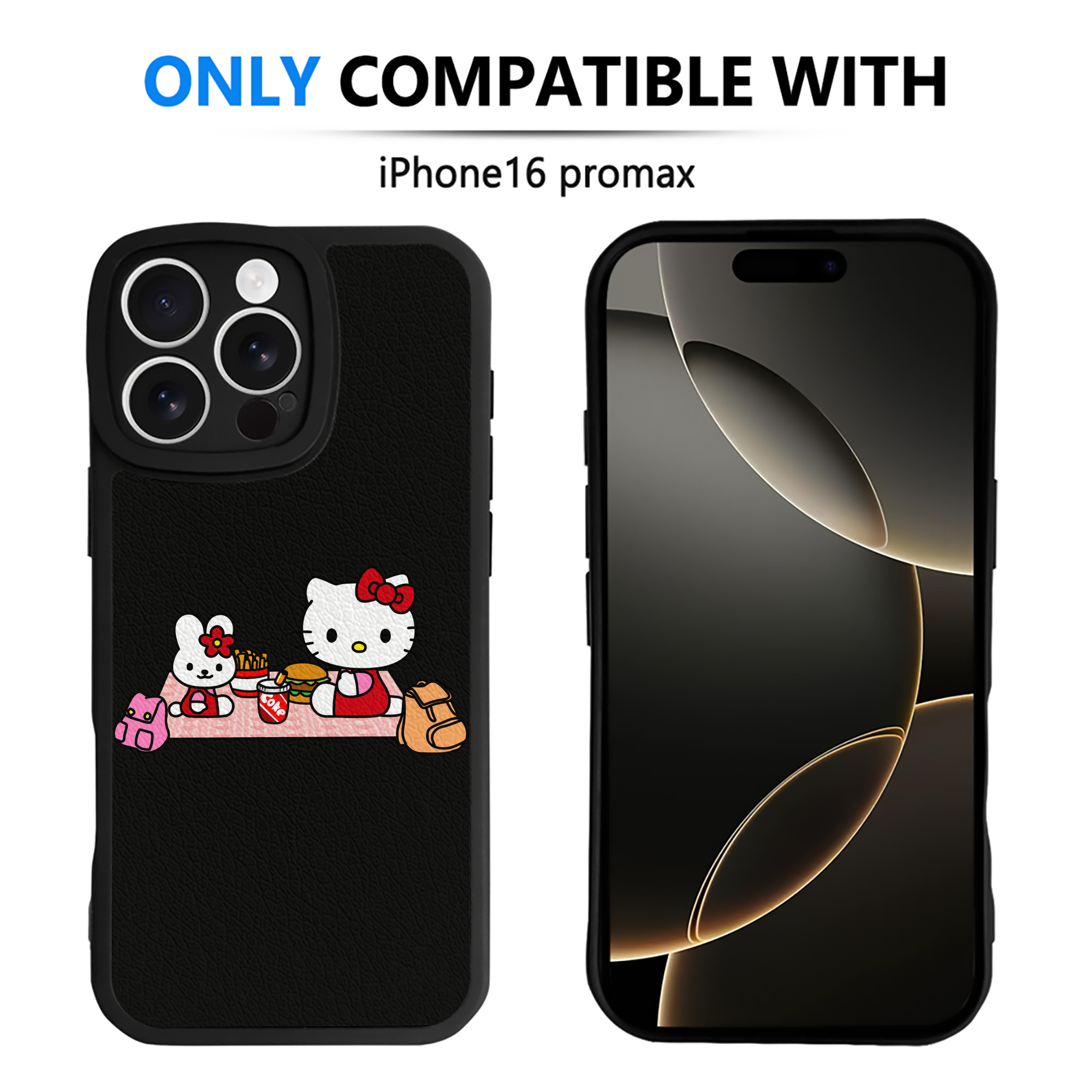 （画像用） Hello Kitty ハローキティ 【iPhone 16シリーズ対応】シリコンスマホケース（レザー調） 材質：シリコン